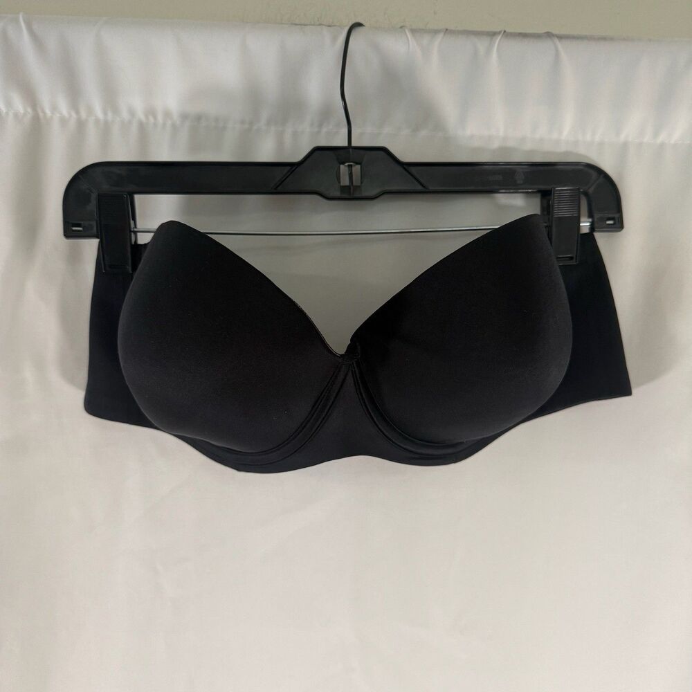 Soma Vanishing Strapless Bra Women's 38D Black Padded Underwired Hook Eye